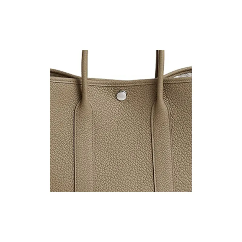 HERMES Garden Party Negonda Calfskin Garden Handbag Women's Marfa Beige-1