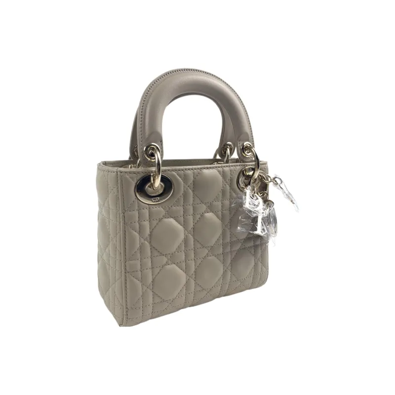 DIOR Lady Dior Sheepskin Dior Bag Shoulder Bag Crossbody Bag Handbag Mini Women's Gray-1