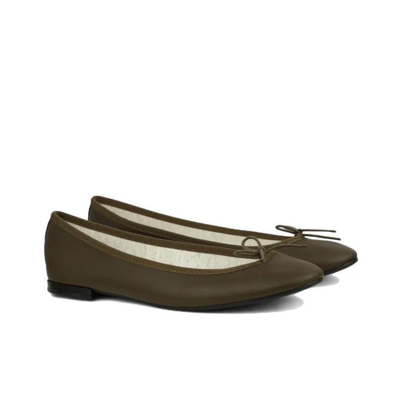 Repetto Cendrillon Casual Single Shoes 1cm Women's Fruit Green-Beige-2