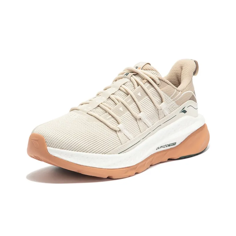 361° Fiery Red Fall And Winter Wear Resistant Low Top Running Shoes Men's Oat Milk/Wheat Brown-1