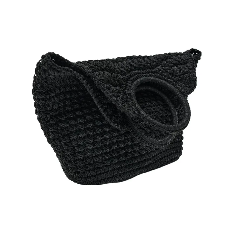 ZARA Cellulose Tote Bag Shopping Bag Handbag Large Size Women's Black-2
