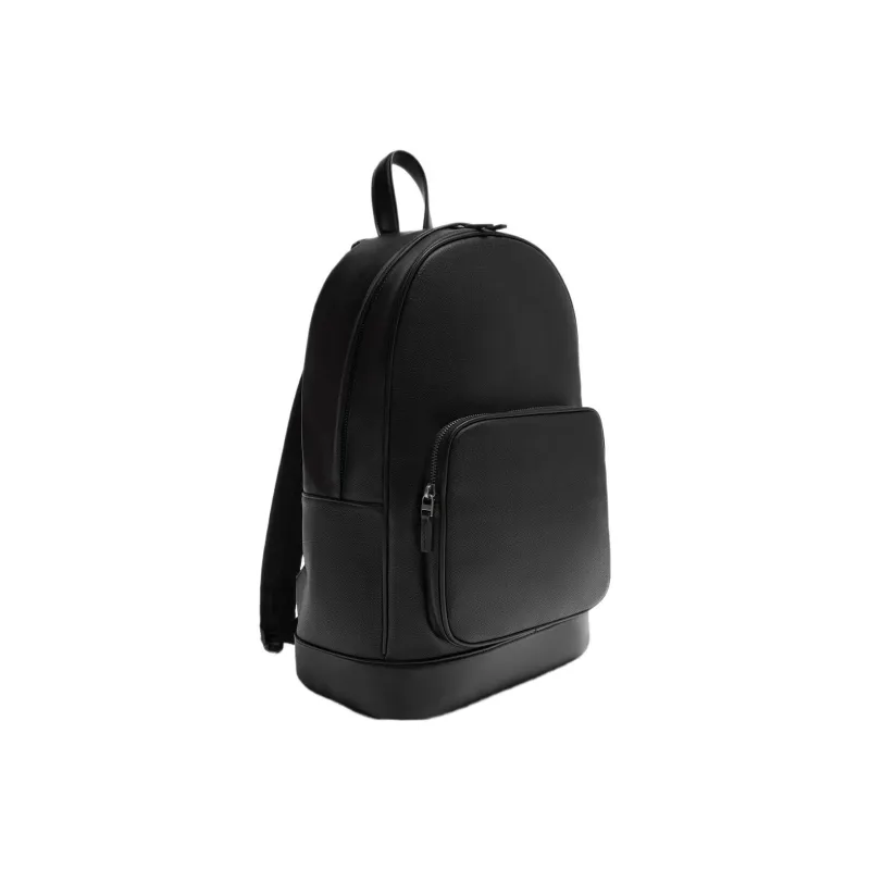 ZARA PU Backpack Large Size Men's Black-1