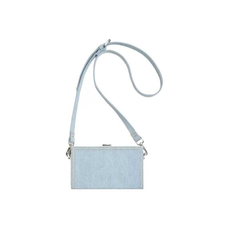 ZARA Cotton Crossbody Bag Mini Men's Blue-0