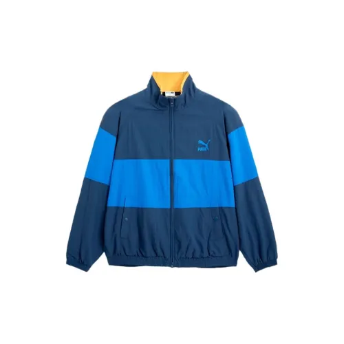 PUMA Jackets Men Persian Blue Ultra Blue Yellow