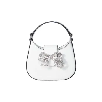 Self portrait Cow Leather Shoulder Bag Crossbody Bag Handbag Regular Women's White