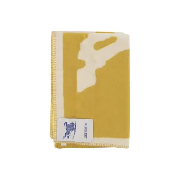 Burberry Equestrian Knight Motif Brushed Effect Blanket