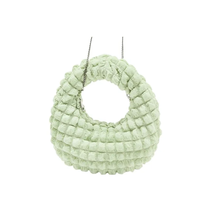 ZARA Cotton Crossbody Handbag Mini Women's Green-1