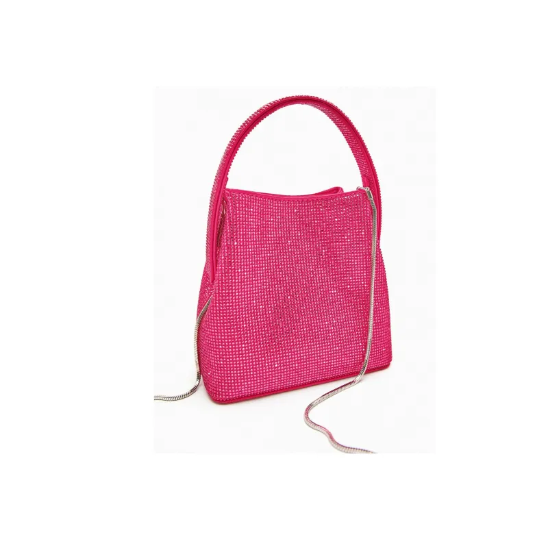 ZARA Polyester One Shoulder Handbag Crossbody Bag Mini Women's Peach Pink-3