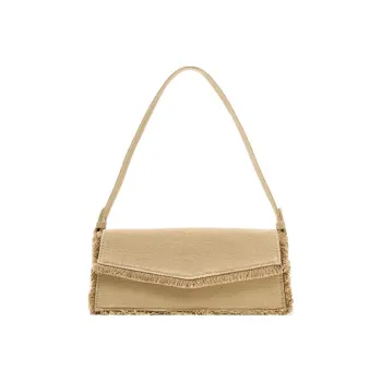 ZARA Cotton Shoulder Bag Trumpets Women's Brown