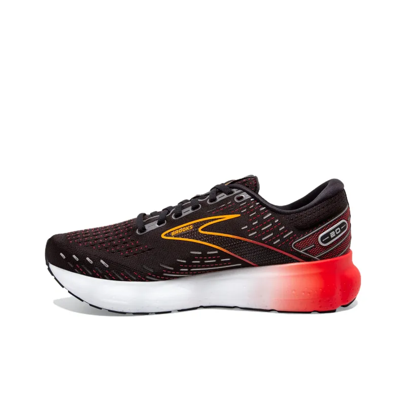 Brooks Glycerin 20 Slip-Resistant Low-Top Casual Running Shoes Men's Black Red-0