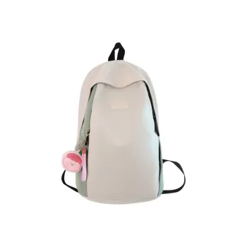NOMK Nylon Canvas Refreshing Travel In Color Blocking With Large Capacity Japanese Style Regular Unisex Black