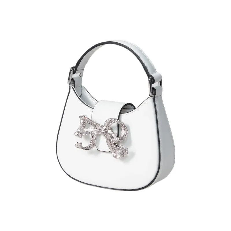 Self portrait Cow Leather Shoulder Bag Crossbody Bag Handbag Regular Women's White-1