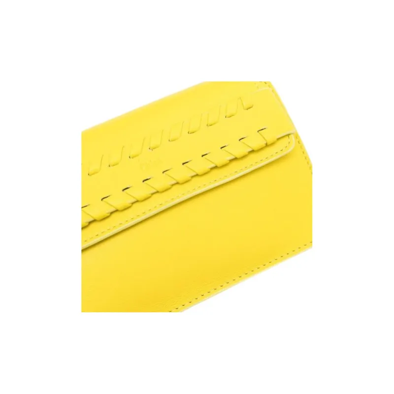 Chloe Mony Calfskin Clutch Wallet Regular Women's Yellow-3
