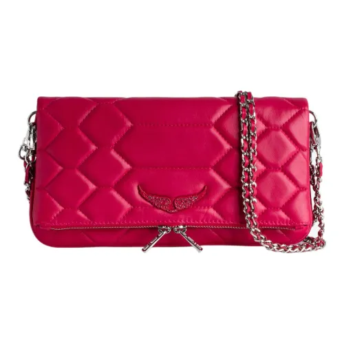 Zadig & Voltaire Sheepskin One Shoulder Crossbody Clutches Regular Women's Fuchsia