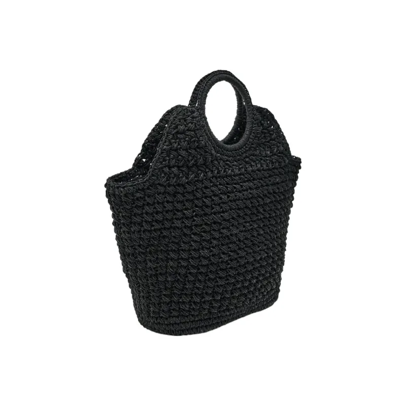 ZARA Cellulose Tote Bag Shopping Bag Handbag Large Size Women's Black-1