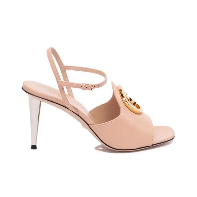 GUCCI Blondie One Strap Sandals 8.5cm Women's Pink-1