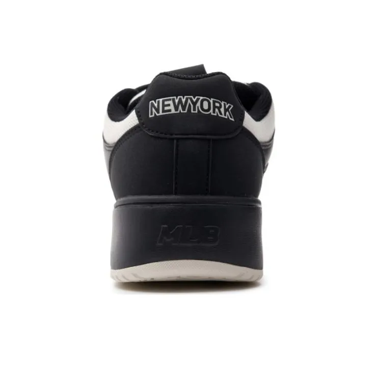 MLB Chunky Wide Wear Resistant Low Top Casual Shoes Unisex Black Loose Fit-3