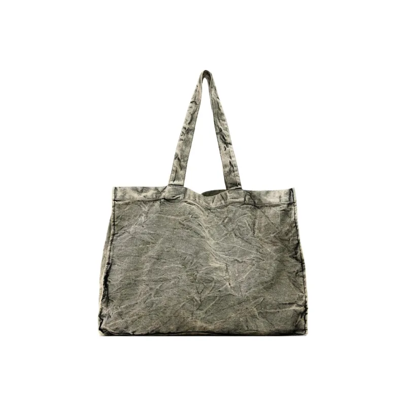 ZARA Cotton Tote Bag Shopping Bag Handbag Large Size Women's Gray-0