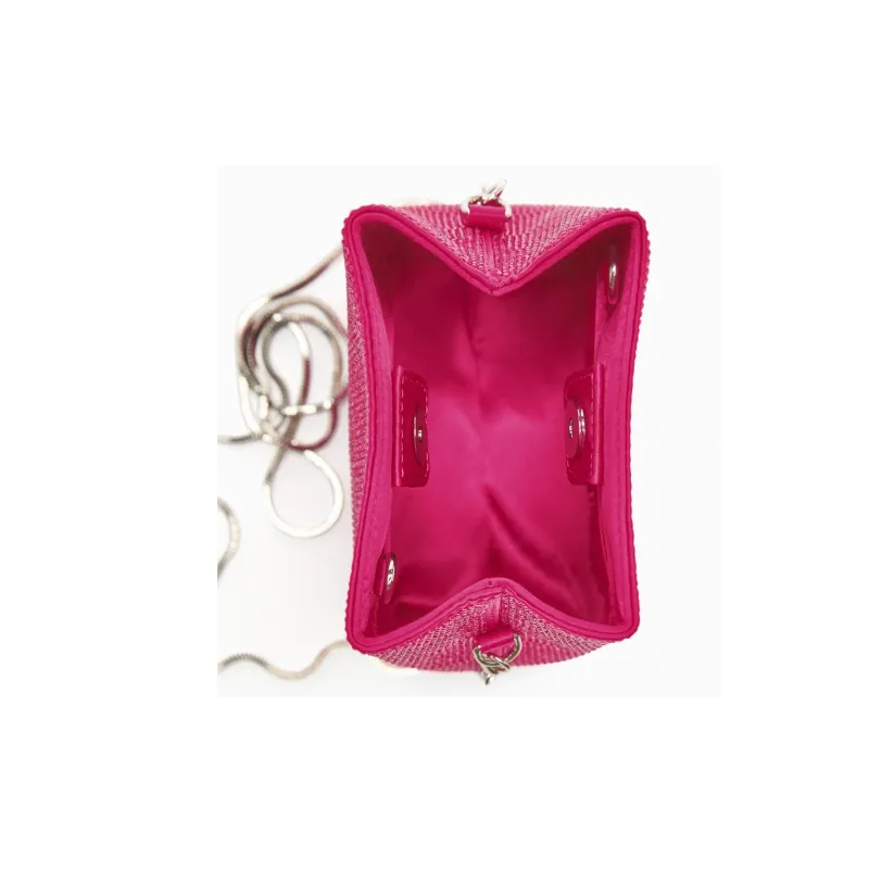 ZARA Polyester One Shoulder Handbag Crossbody Bag Mini Women's Peach Pink-5