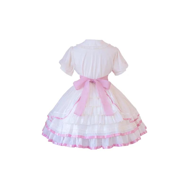 BAOLEGEMAO Short-Sleeved Dress Women's Pink-1