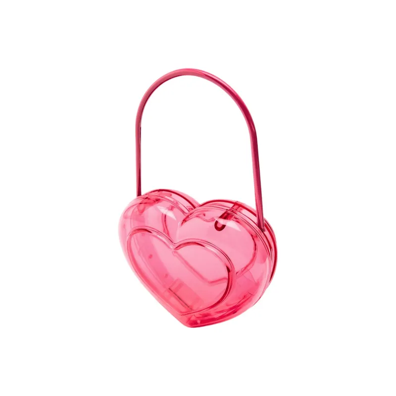 ZARA Acrylic Handbag Mini Women's Peach Pink-2
