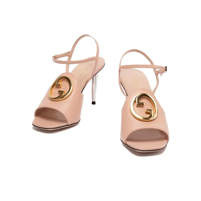 GUCCI Blondie One Strap Sandals 8.5cm Women's Pink-2