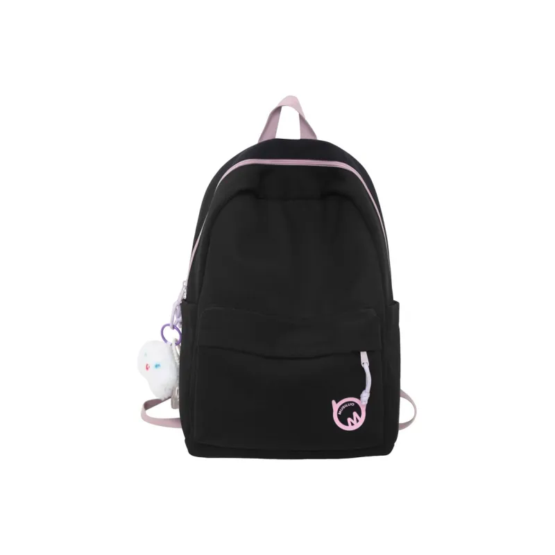 NOMK Nylon Fabric Backpack Regular Unisex Multicolor-19