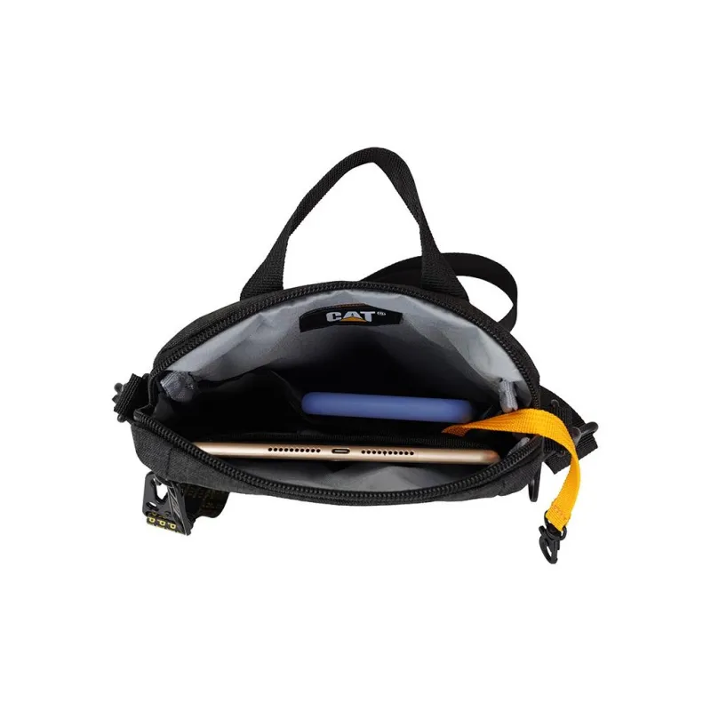 CAT Polyester Shoulder Bag Medium Size Men's Black-3