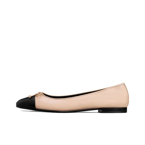 TORY BURCH Double-T Leather Ballerina Shoes