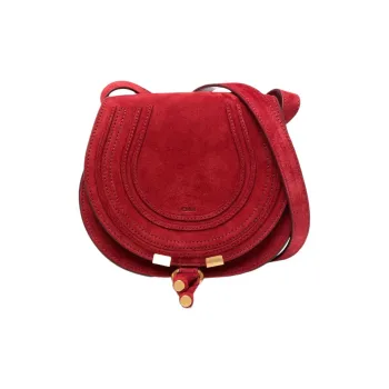 Chloe Calfskin Saddle Bag Shoulder Bag Crossbody Bag Women's Flame Red