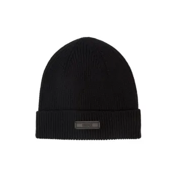 VERSACE Logo Patch Knitted Beanie