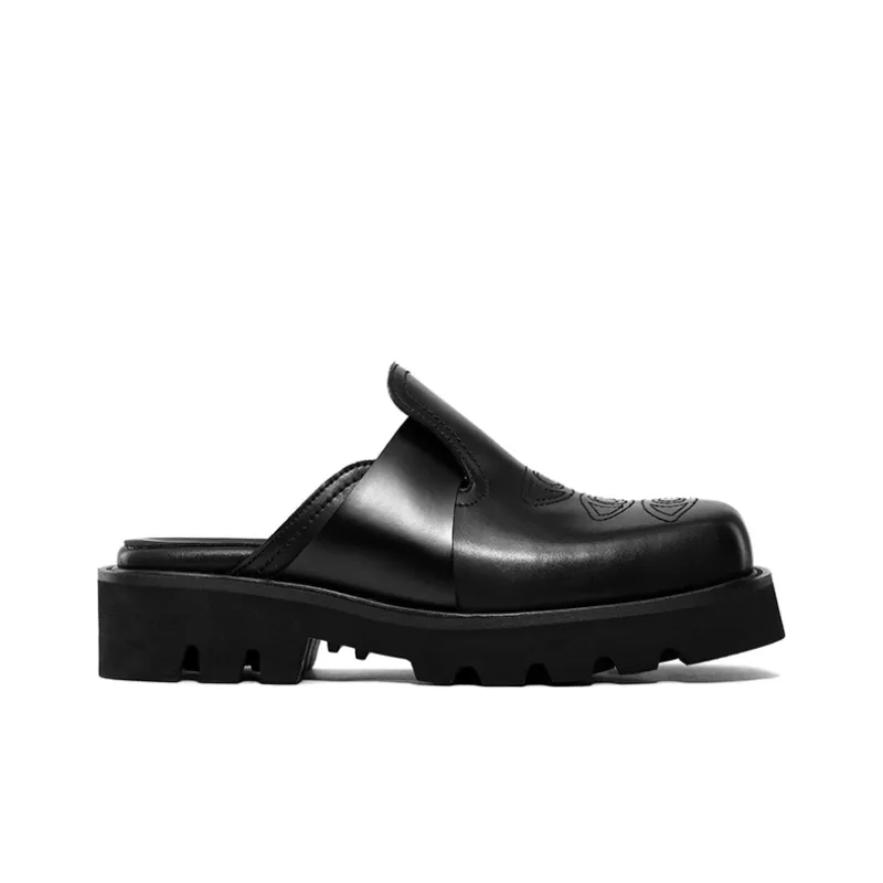 Kami Anger Wrap toe Slippers 4cm Unisex Black-1