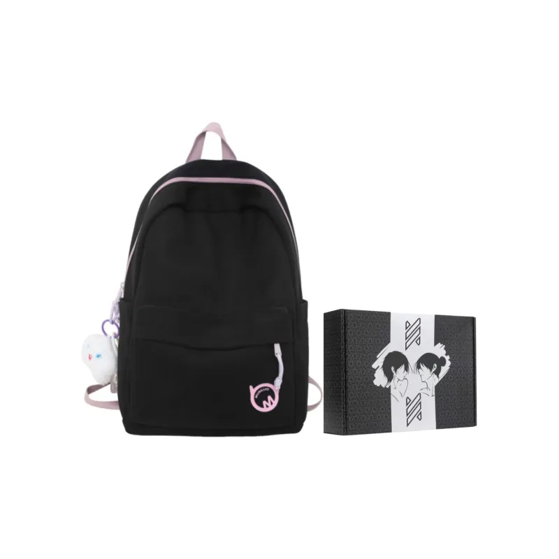 NOMK Nylon Fabric Backpack Regular Unisex Multicolor-20