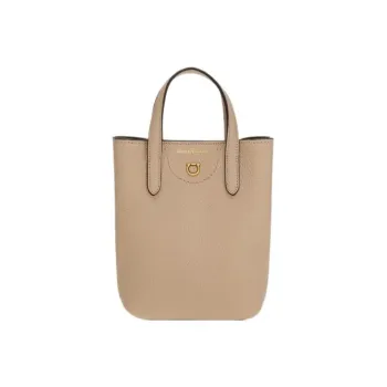 FERRAGAMO Calfskin Tote Bag, Shopping Bag, Shoulder Bag, Handbag Regular Women's Light Brown