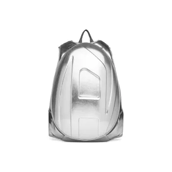 DIESEL Polyurethane And Polyester Blend Backpack Regular Men's Silver
