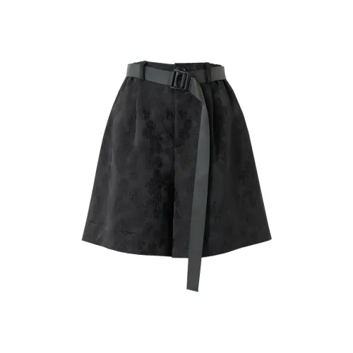 SOON FLOWER Casual Shorts Women's Black