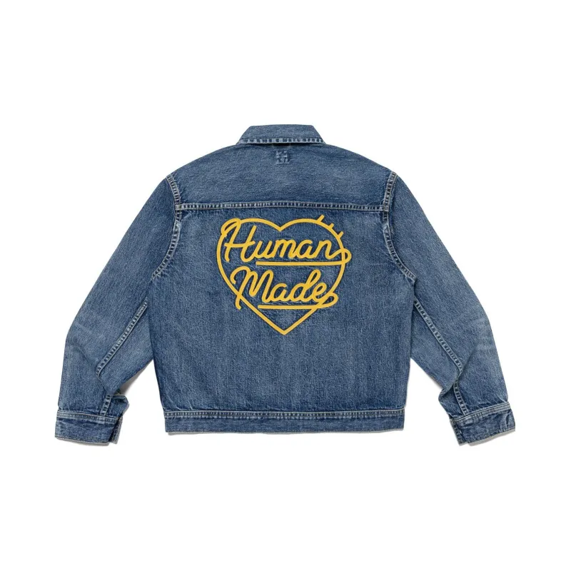 HUMAN MADE Denim Jackets Unisex Blue-1