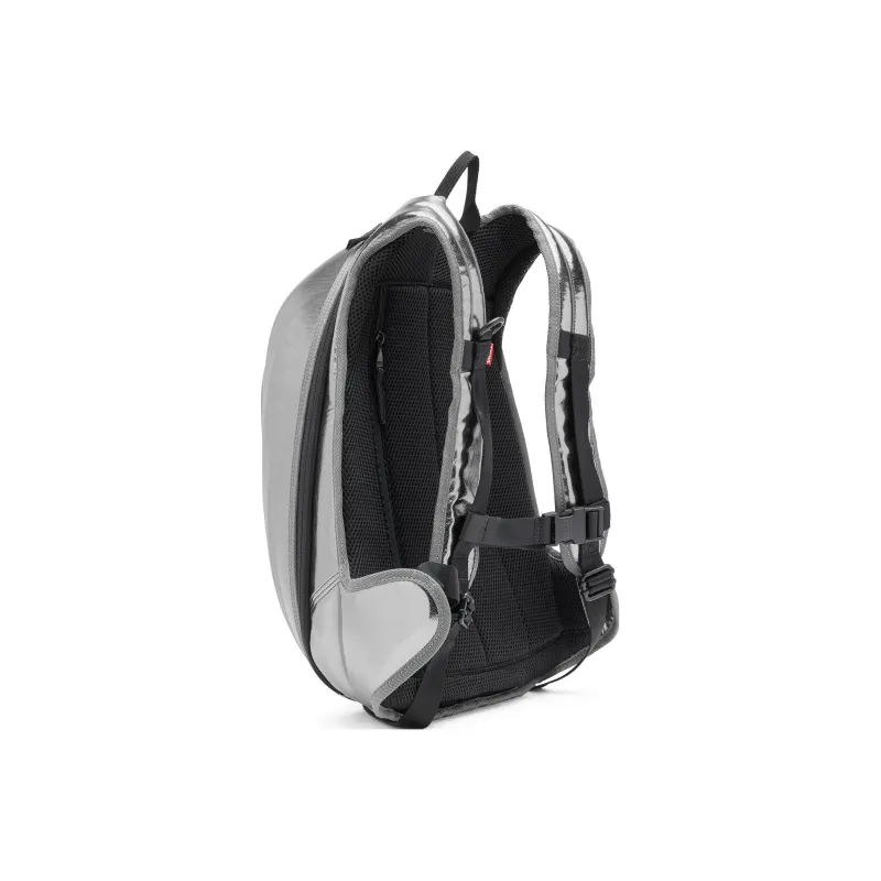 DIESEL Polyurethane And Polyester Blend Backpack Regular Men's Silver-2