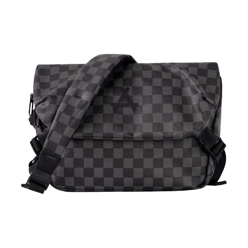 KONADCT Nylon Fabric Cycling Bag, Messenger Bag, Shoulder Bag Medium Size Unisex Black-12