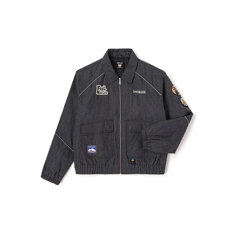 Lee Puffer Jackets Men Black Gray Color-0