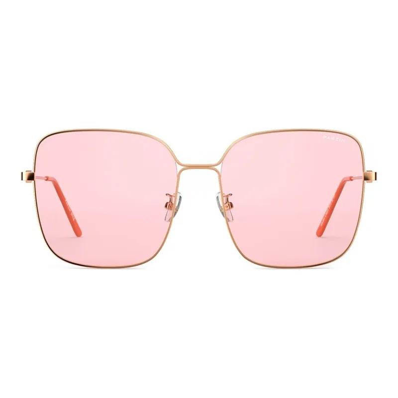 PARZIN Square Sunglasses Women's Metal Thin Frame Multicolor Lens Elegance Elegant-1