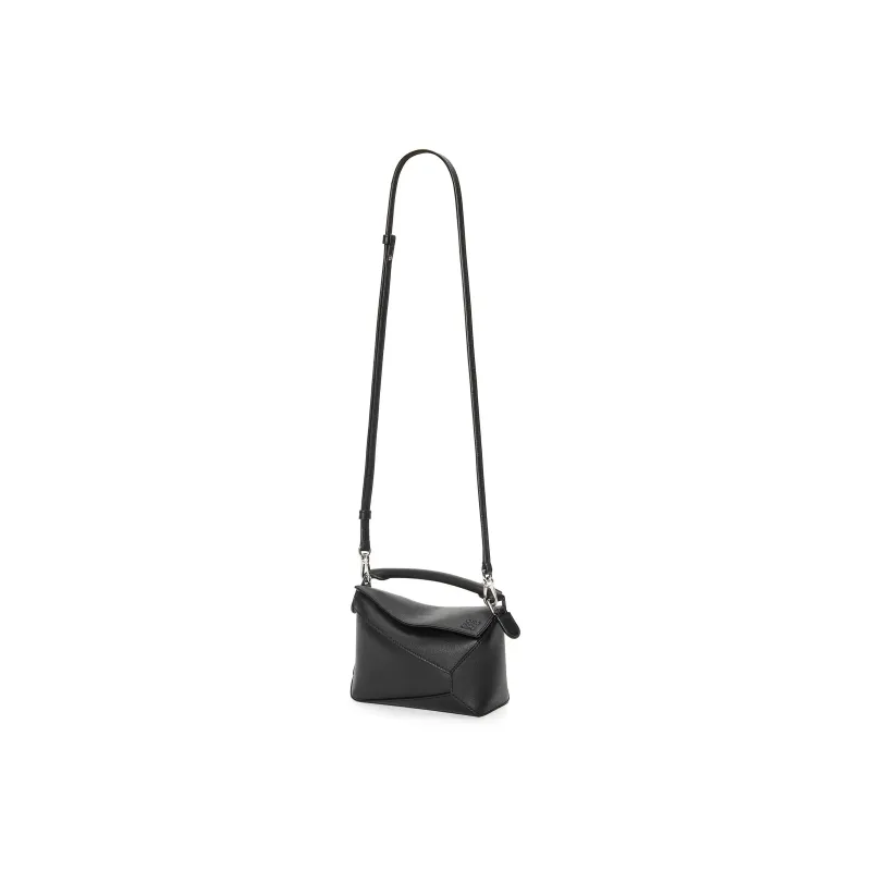LOEWE Puzzle Cow Leather Handbag, Shoulder Bag, Crossbody Bag Mini Women's Black-1