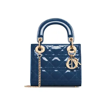 DIOR Lady Dior Calfskin Lady Dior Bag, Shoulder Bag, Crossbody Bag, Handbag Mini Women's Deep Sea Blue