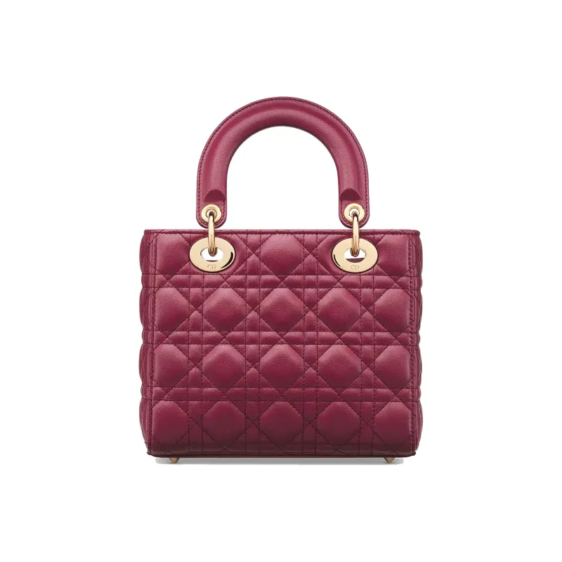 DIOR Lady DiorMy ABCDior Lambskin Shoulder Bag Crossbody Bag Handbag Small Size Women's Dark Purple Red-2