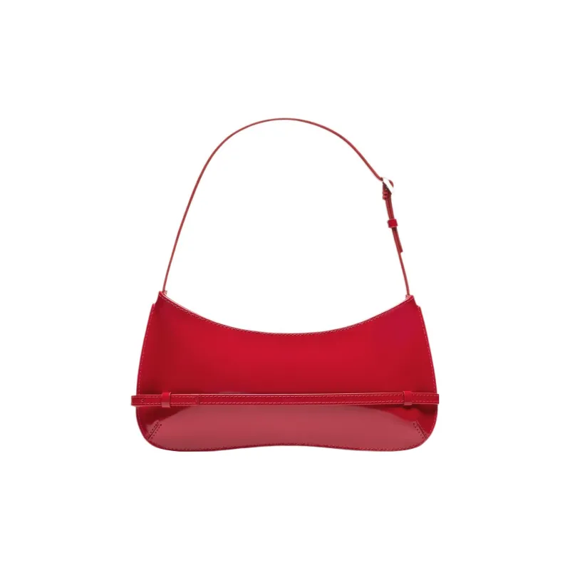 Jacquemus Patent Leather Calfskin Handbag Shoulder Bag Women's Red-2