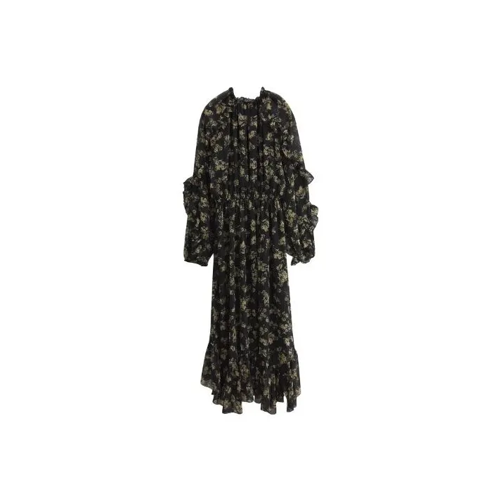 MOUSSY Long Sleeved Dresses Women's Pattern Black-1