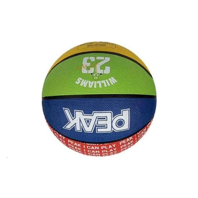 PEAK Rubber Basketball Red Yellow Blue Green Size 7 Training Unisex-3