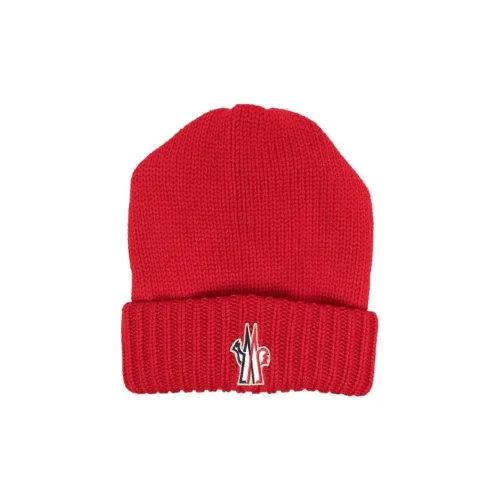 Moncler Grenoble Virgin Wool Beanies Men's Red