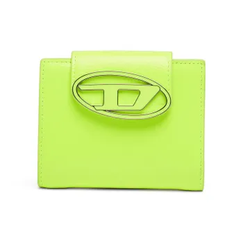 DIESEL Cow Leather Wallet Small Size Women's Yellow