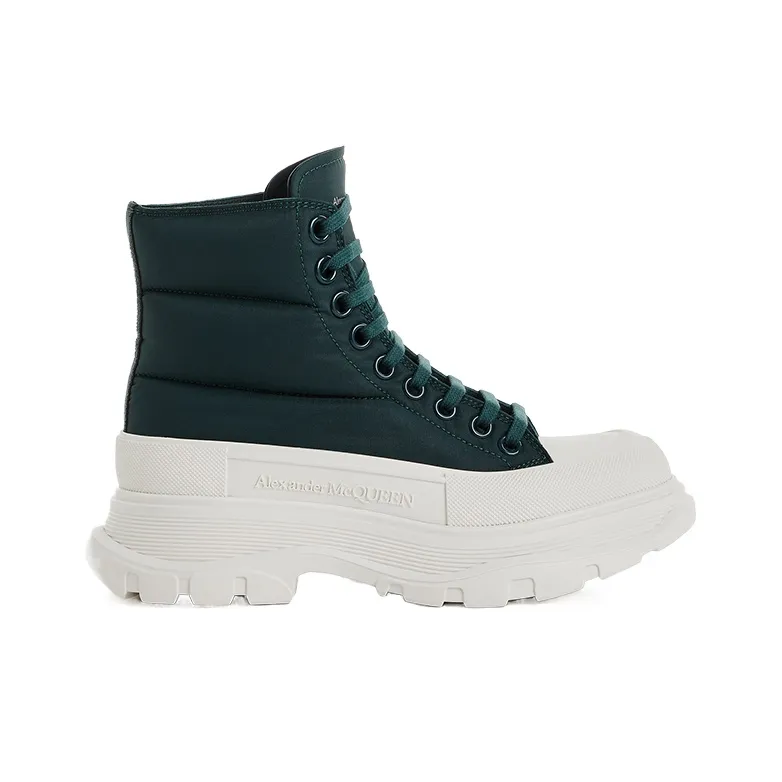 Alexander McQueen Tread Slick Short Casual Shoes Women's White Green-1